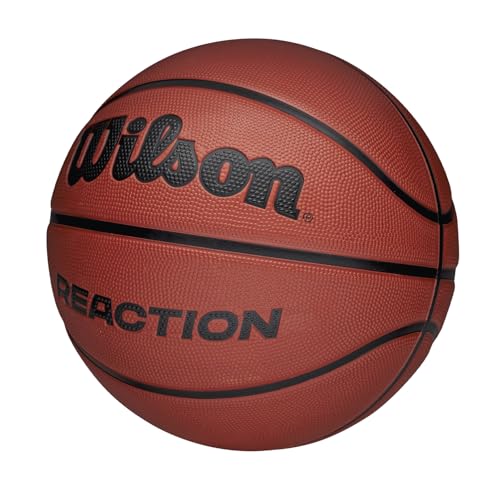Ballon de basket Wilson Reaction en caoutchouc durable de haute qualite marron - 3