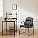 Sweetcrispy Waiting Room Chairs Set of 2, Leather Stationary Office Guest Chair No Wheels, Comfy Padded Arms and Seld Base, for Reception Area Conference Room Lobby Home Computer Desk Bedroom Elderly