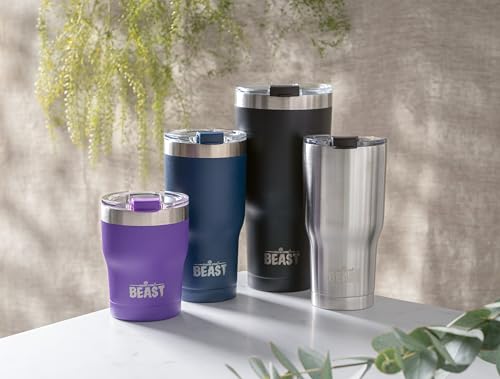 Beast 40 oz Tumbler Stainless Steel Vacuum Insulated Coffee Ice Cup Double Wall Travel Flask (Stainless Steel) - Image 3