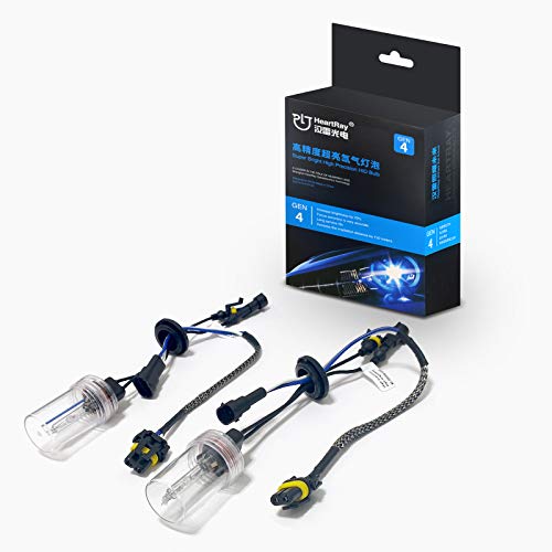 H8/H9/H11 HID Lightbulbs 35W 5500K, HeartRay HID Bulbs Xenon Headlight with UV Quartz Material 8000 Lumens/Pair IP65 Waterproof - Pack of 2 - Fourth Generation