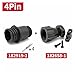 WDPASODYU 4/9/14Pin AMP/TE Type Connector 182919-1 206153-1 182647-1 Compatible with Car 4P Plugs with Pin Black Circular(4P Male Set)
