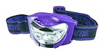 Lucky Bums Youth Kids White Light Red Light Portable Comfortable Lightweight LED Head Lamp, Purple