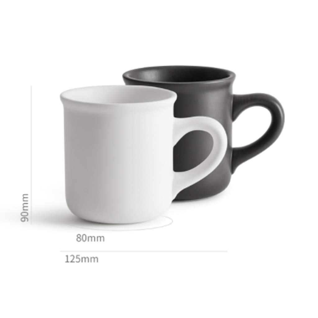 Kaffee-Becher Keramikbecher Glattes mattiertes Kapazitätsbecher verdickte Becherwand, um Verhütungs- und Wärmedämmungs-Kaffeetasse 300ml zu vermeiden (Color : White)