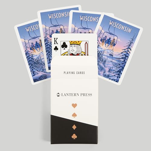 Lantern Press Wisconsin, Chill on The Uphill, Poker 52 cartas miniatura 6