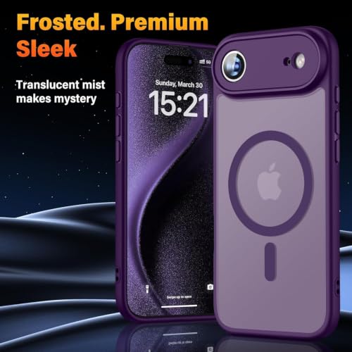 Image of VONZEE Compatible with iPhone 17 Pro Case (6.3 Inch), Hybrid Transparent PC + TPU Cover, Military Grade Shockproof Protective Case, Anti-Yellow Scratch Resistant, Non-Slip Full Body Protection, Grey