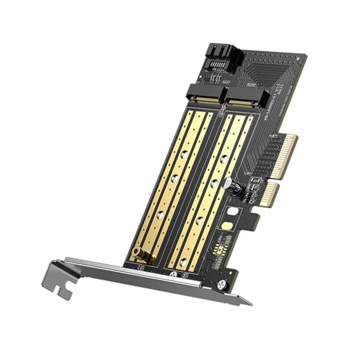 Placa de Expansão M.2 M Key + M.2 B Key p/Pcie 3.0 x 4 Preto Taxa de Transmissão até 32Gbps Compatibilidade Sistema Windows Linux Suporta 2230, 2242, 2260, 2280 Ssd MPOWER