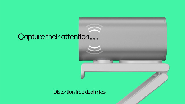 HP 950 4K Webcam with AI Face-Framing with 103 Degree Field-of