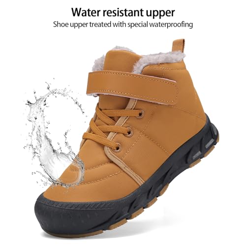 Boys Snow Boots Winter Waterproof Slip Resistant Cold Weather Shoes（Little Kid/Big Kid3