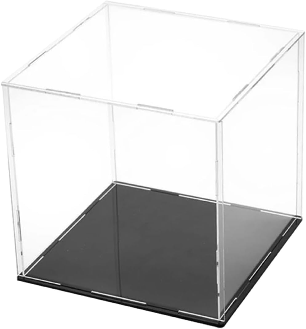 BESPORTBLE Acrylic Display Case Dustproof Box for Collectibles 25x25x25cm Cube Organizer Suitable for Basketball Football Baseball Memorabilia Storage
