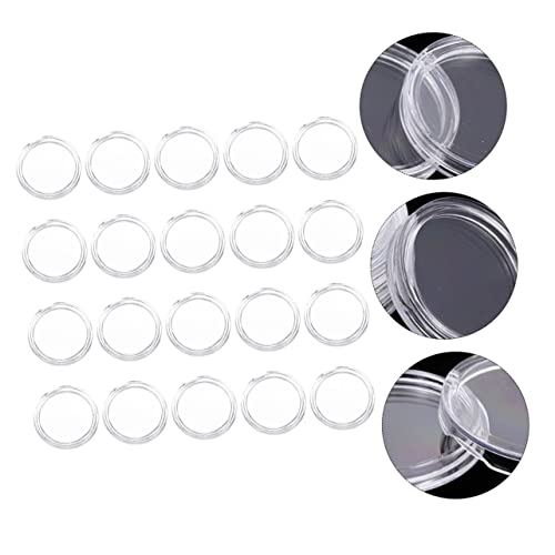 100 cápsulas para monedas plásticas con caja organizadora miniatura 5
