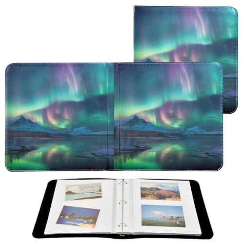 Álbum de fotos Northern Lights WELLDAY de cuero con 20 páginas autoadhesivas blancas para scrapbooking miniatura 2