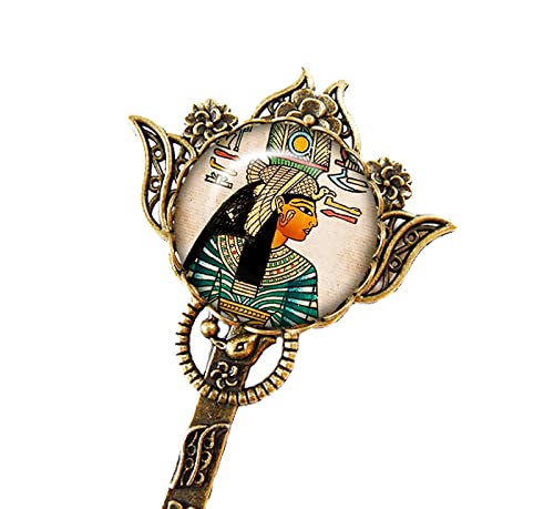 Marque-pages Voyage en Égypte cabochon bronze pharaon cléopatre