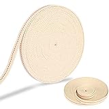 Docht für Öllampen Weiße Ersatzdocht, 10m 1.2 cm Breit Docht für Petroleumlampen Baumwolle Lampendocht, Flat Baumwolle Docht für Öllampen Gartenfackel Bambusfackel