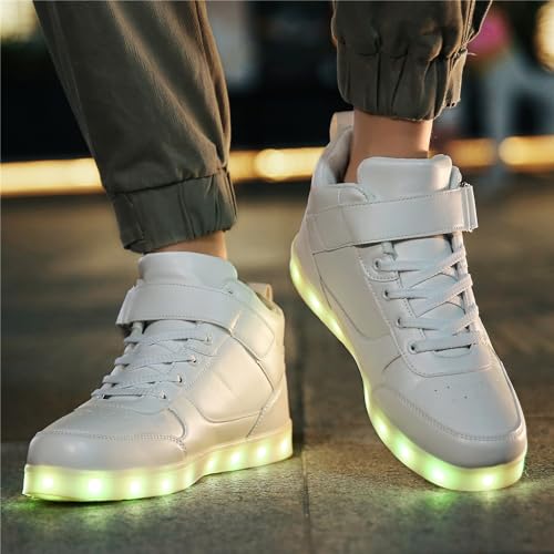 Image of YuanRoad Unisex LED Light Up Shoes with USB Charging Glowing Luminous LED Sneakers