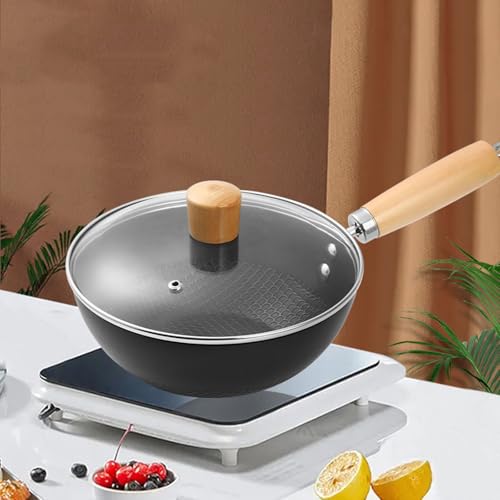 Wok de Hierro Fundido Antiadherente 20 cm Negro miniatura 3