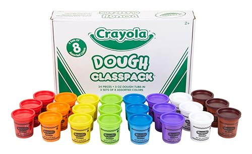 Crayola Dough Classpack 8 Assorted Colors Tactile Art Supplies 3oz Each 24 Count Bulk