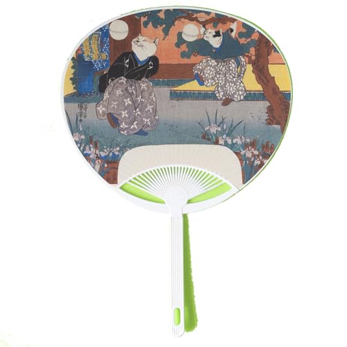 puikko うちわ 歌川国芳「猫の曲まり」