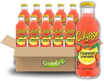 Calypso Lemonade | Island-Inspired Flavors with Real Lemon | Pack of 12, Strawberry Lemonade