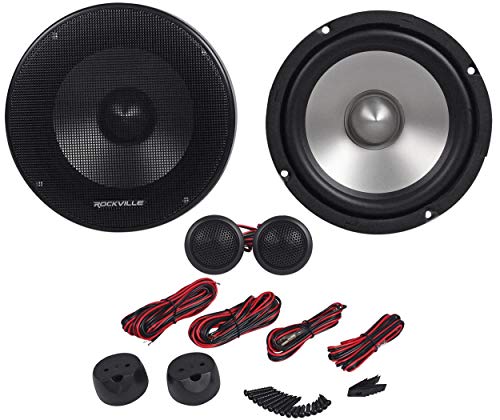 Rockville RVL6KIT 6.5" 800Watt/Pair Component Car Audio Speakers Aluminum Cone, Black - Image 2