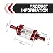 yorpyep Car Fuel Filter, In-line Tempered Glass Transparent Structure High Efficiency Filter for Small Engine, Alloy CNC Modified Removable and Cleanable Oil Cup, for Most Motorcycles SUVs ATVs (Red)
