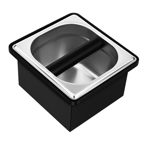 TEMPNAP Caja De Café Espresso De Acero Inoxidable Con Base Antideslizante y Reducción De Ruido Capacidad Para Residuos De Café Diseño Desmontable Para Fácil Limpieza