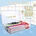 Clear Large Pencil Case Hard Plastic Pencil Box Office Supplies Storage Container Organizer Boxes for Girls Boys Big Capacity 1 Pack for Journaling Stationery Sticker Craft Hobby Art Supplies Medium