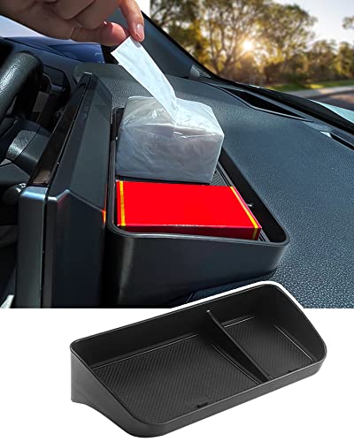Jaronx Compatible With Toyota Rav4 Center Console Organizer 2023 2022 2021 2020, Hidden Storage Tray Behind Screen, Dash Console Organizer For Rav4 Dashboard Organizer Storage Tissue Holder #TOP17
