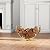 BRENNHOLZ Firewood Rack,17.72 Inches Decorative Heavy Duty Firewood Storage Rack Wood Holder for Outdoor Indoor (Gold)