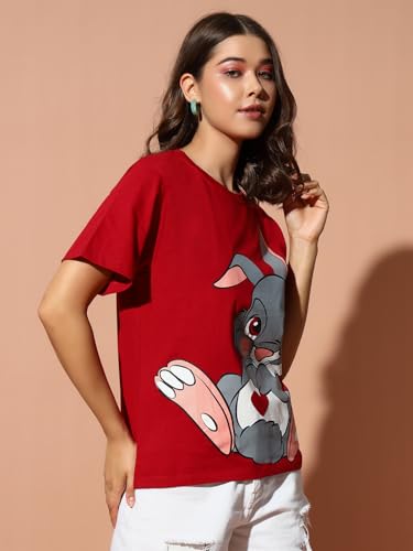 Image of THE DRY STATE Women Cotton Half Sleeve Round Neck Tshirt
