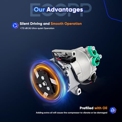 Image of ECCPP A /C Compressor with Clutch Fit for Hyundai Elantra 1.8L 2011-2013 | Fit for Hyundai Elantra Coupe 1.8L 2013 Fast Cooling AC Compressor