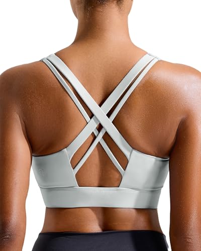 Image of RUNNING GIRL High Impact Sports Bra for Women,Criss-Cross Back Top with Moulded Cups Womens Sports Bra High Support