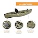 Lifetime Tamarack Angler Sit-On-Top Kayak, Olive, 120
