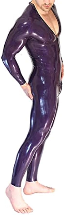 Latex Rubber Catsuit Back Zipper for Men Handmade Bodysuit Jumpsuit Party Wear Cosplay Halloween3