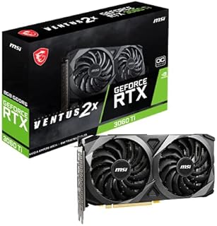 MSI GeForce RTX 3060 Ti VENTUS 2X 8G OCV1 LHR Gaming Graphics Card - 8GB GDDR6, 1695MHz, PCI Express Gen 4, 256-bit, 3x DP v 1.4a, HDMI 2.1 (Supports 4K)