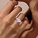 RANDES Alexandrite Engagement Promise Ring Light Purple Heart Rings for Women 925 Sterling Silver Butterfly Ring June Birthstone Anniversary Ring Size 7
