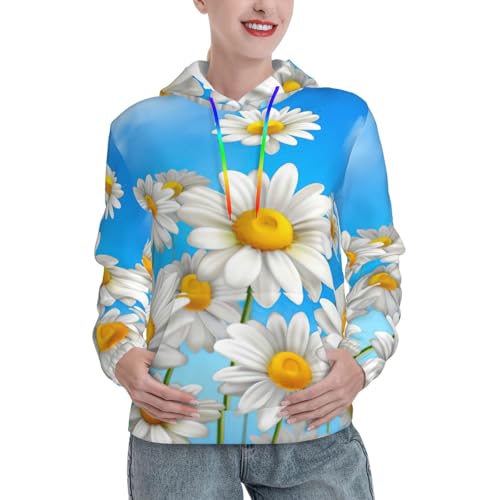 Sweat à capuche femme contre la fraîcheur avec motif floral EdWal