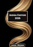  Agenda Coiffure 2026: Livre de rendez-vous hebdomadaire daté avec heures – grand format A4 – Intervalles de 15 minutes (08h00–20h45)