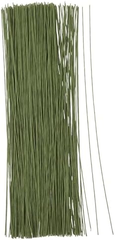 Juvale 300 Pieces Green 18 Gauge Wire for DIY Crafts, Artificial Flower Arrangements (16 in)