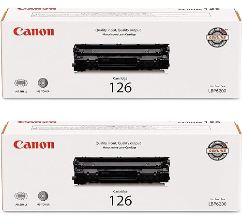 Canon CRG-126 Black Toner Cartridge, 3483B001AA, 2-Pack