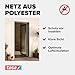 tesa INSECT STOP Klett Fliegengitter Premium für Türen - 2-tlg Insektenschutz mit Klettband, rückstandsfrei entfernbar, zuschneidbar - ohne Bohren - (2 x 65cm)120cm x 250cm - Anthrazit (Durchsichtig)