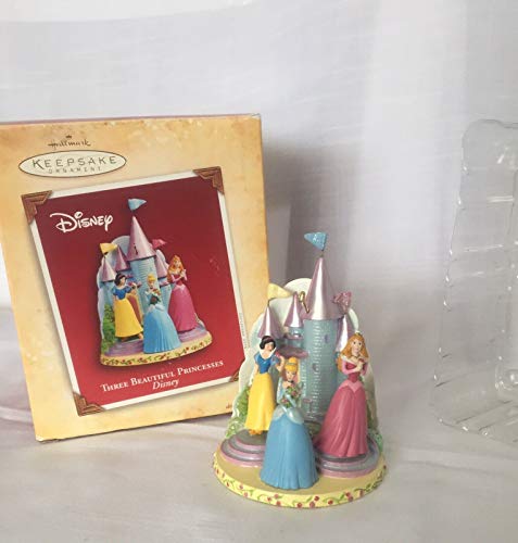 2004 Three Beautiful Princesses Hallmark Ornament Disney Sleeping Beauty, Cinderella and Snow White