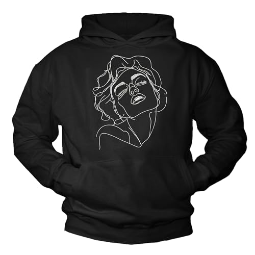 Sweat à capuche visage de femme tatouage Marilyn hoodie style rock