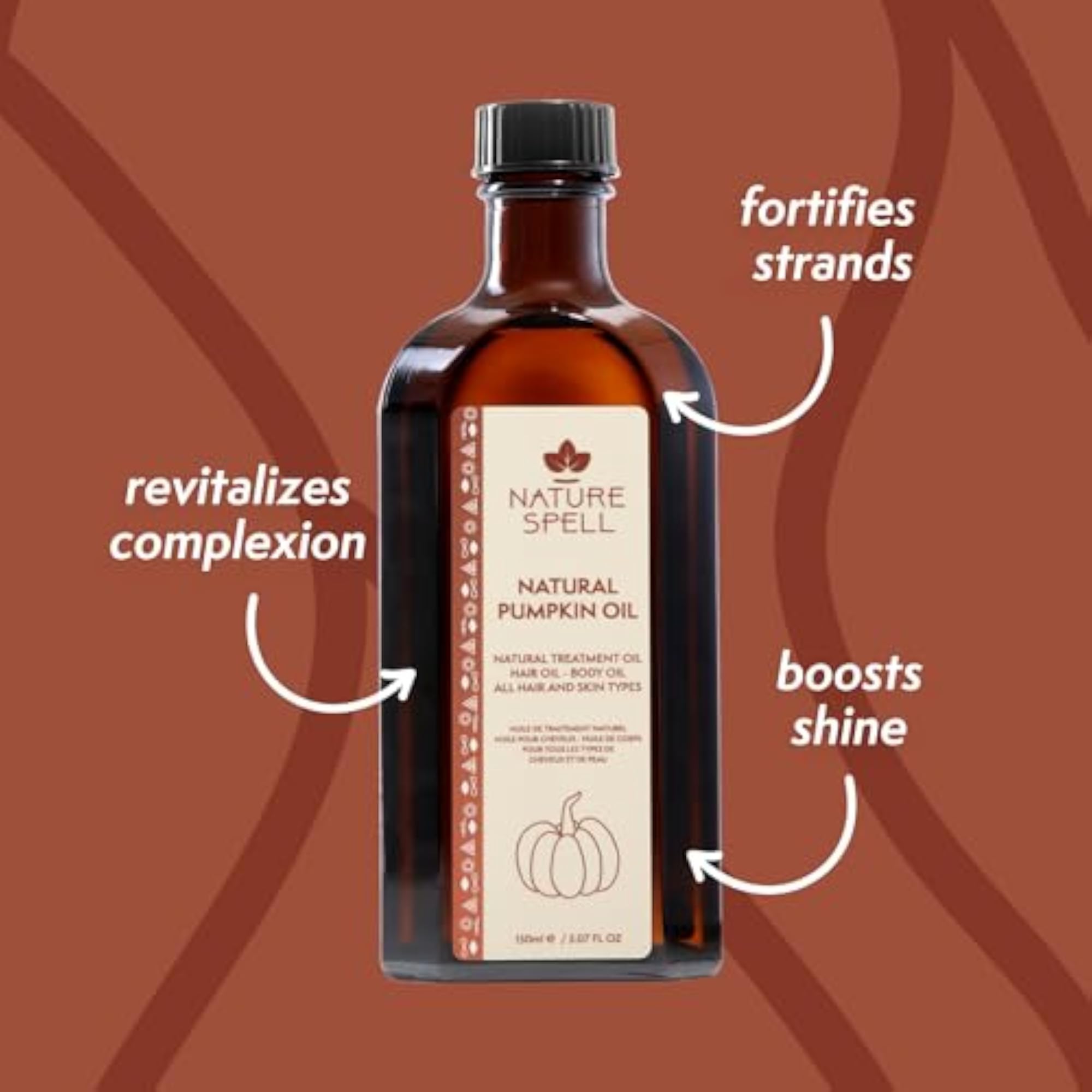 Pumpkin Hair Oil 150ml, Hair Growth Oil