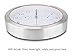 VSENCE Silent Non-Ticking Quartz Wall Clock with Thermometer and Hygrometer Aluminium Indoor Decor Clock 10 Inch, Silver