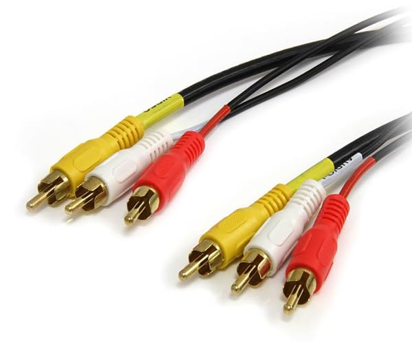 Brightium Câble de connexion audio/vidéo 3 RCA M/3 RCA, idéal pour la transmission de signaux audio et vidéo sur les appareils multimédias