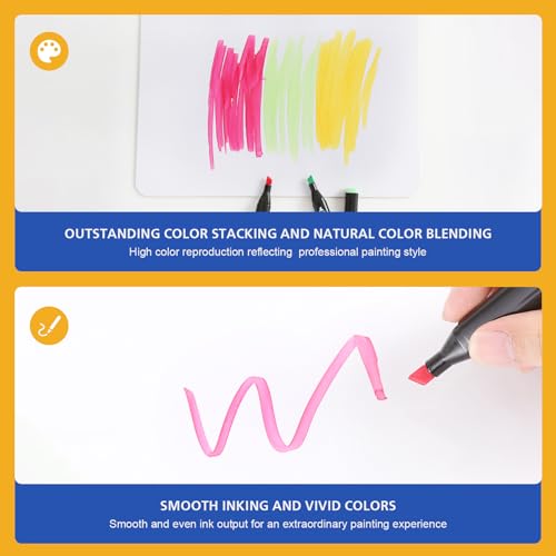 120 Filzstifte Set für Kinder und Erwachsene, Marker Stifte für Manga, Design und DIY Projekte, Filzstifte in praktischer schwarzer Tasche, Ideal für Comics, Rendering und kreative Bastelideen