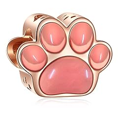 Pink Paw Print Charms