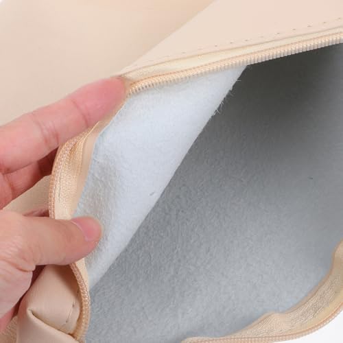 Kisangel Clear Zippered Tote Bag with Dots Pattern for Women Transparent Beach Handbag with Inside Purse Bag Beige Versatile Clear Handbag for Shopping Work and Travel3