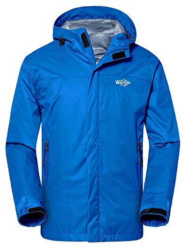 Wantdo Men's Spring Autumn Jackets Casual Outerwear Running Hoodie Blue S
