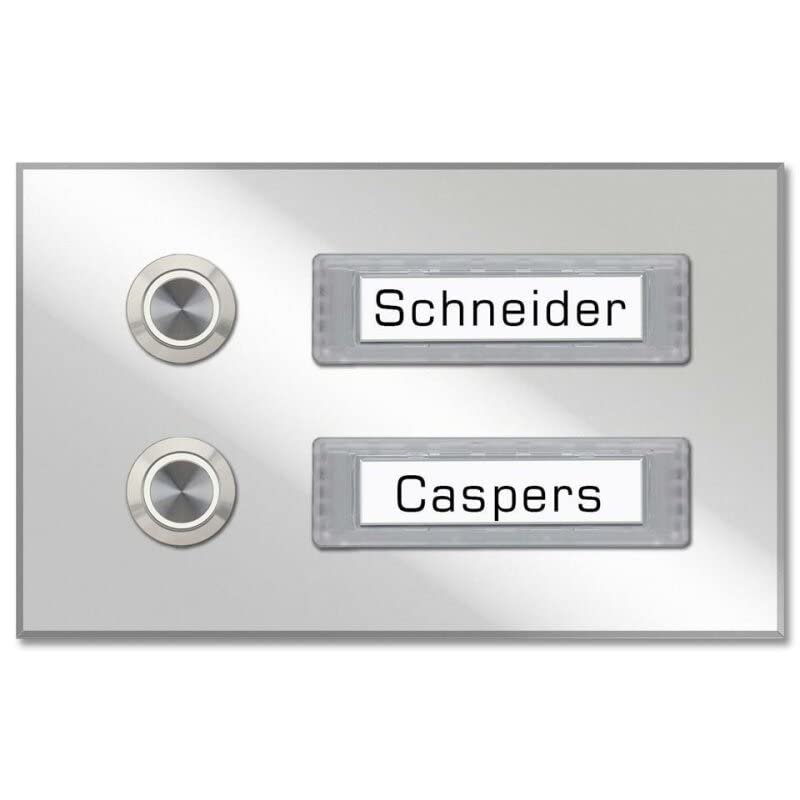 Zweifamilien Türklingel 145x90mm mit wechselbaren Namensschildern